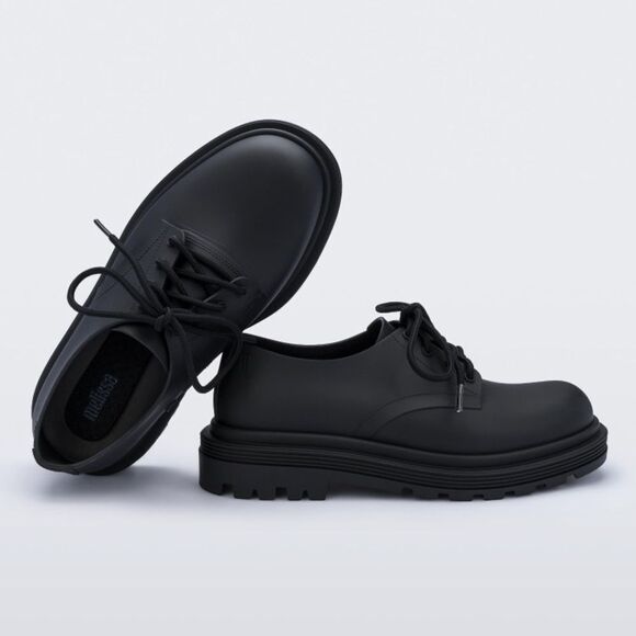 Melissa Womens Black Retro Platform Oxford Lace Up Trendy Shoe - Picture 1 of 8